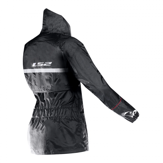 CAPA DE CHUVA FEMININA LS2 FLUXUS NYLON CINZA CHUMBO