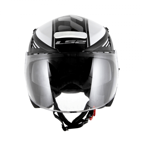 CAPACETE LS2 OF586 BISHOP ATOM BRANCO/PRETO