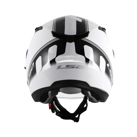 CAPACETE LS2 OF586 BISHOP ATOM BRANCO/PRETO