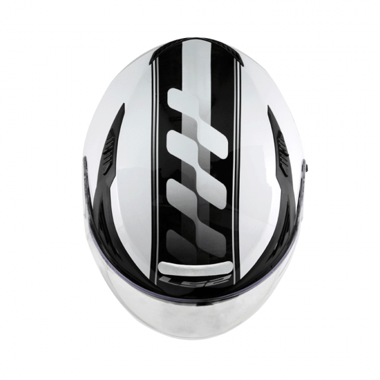 CAPACETE LS2 OF586 BISHOP ATOM BRANCO/PRETO