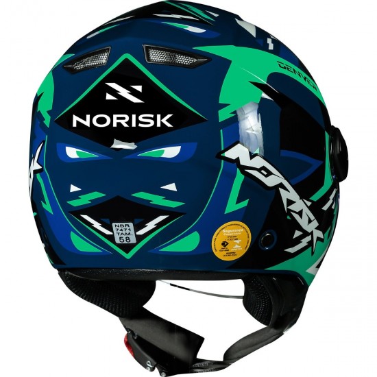 CAPACETE NORISK ORION DENVER VERDE AZUL