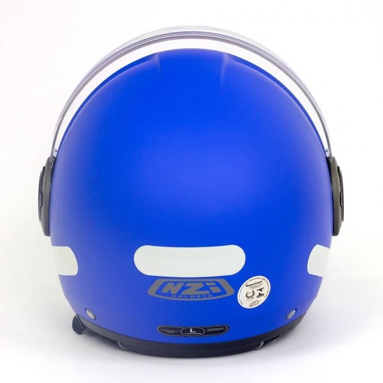 CAPACETE NZI ABERTO RINGWAY DUO SKYLINE AZUL FOSCO