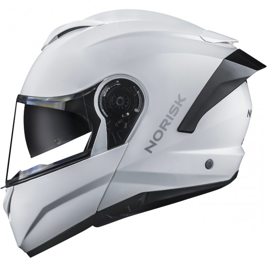 CAPACETE NORISK ARTICULADO FORCE II MONOCOLOR BRANCO