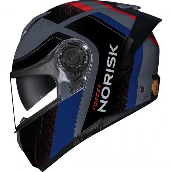 CAPACETE NORISK ARTICULADO FORCE II KORE CINZA AZUL