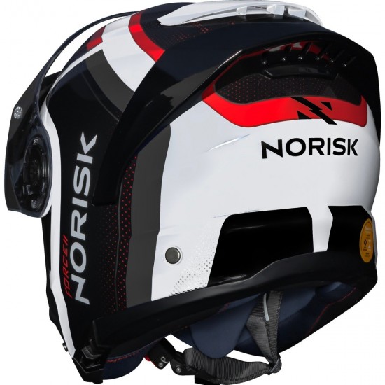 CAPACETE NORISK ARTICULADO FORCE II KORE PRETO BRANCO