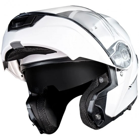 CAPACETE NORISK MOTION ARTICULADO MONOCOLOR BRANCO