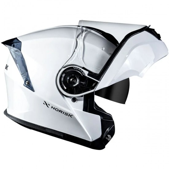 CAPACETE NORISK MOTION ARTICULADO MONOCOLOR BRANCO