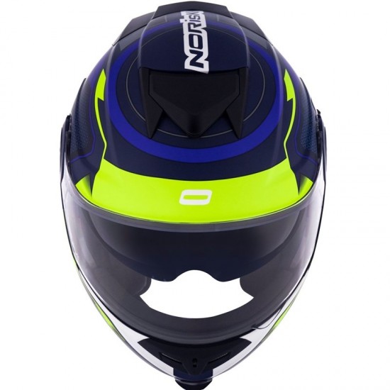 CAPACETE NORISK FF345 ROUTE SPEEDMAX AZUL FOSCO COM AMARELO