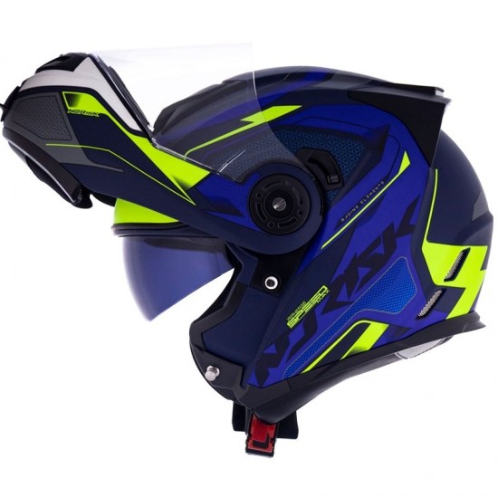 CAPACETE NORISK FF345 ROUTE SPEEDMAX AZUL FOSCO COM AMARELO