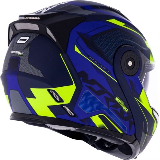 CAPACETE NORISK FF345 ROUTE SPEEDMAX AZUL FOSCO COM AMARELO