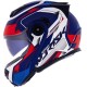 CAPACETE NORISK FF345 ROUTE SPEEDMAX AZUL FOSCO COM VERMELHO