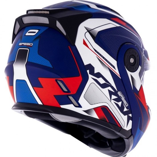 CAPACETE NORISK FF345 ROUTE SPEEDMAX AZUL FOSCO COM VERMELHO