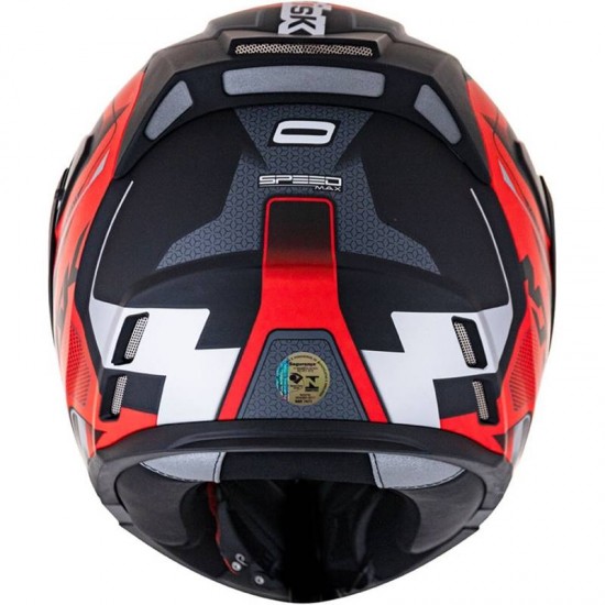 CAPACETE NORISK FF345 ROUTE SPEEDMAX PRETO FOSCO COM VERMELHO