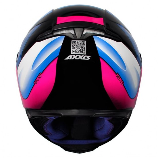 CAPACETE AXXIS EAGLE TECNO PRETO/PINK/AZUL