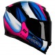 CAPACETE AXXIS EAGLE TECNO PRETO/PINK/AZUL