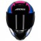 CAPACETE AXXIS EAGLE TECNO PRETO/PINK/AZUL