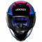 CAPACETE AXXIS EAGLE TECNO PRETO/PINK/AZUL