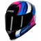 CAPACETE AXXIS EAGLE TECNO PRETO/PINK/AZUL