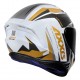 CAPACETE AXXIS DRAKEN VECTOR BRANCO COM DOURADO