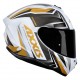 CAPACETE AXXIS DRAKEN VECTOR BRANCO COM DOURADO