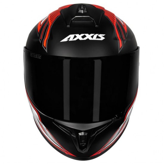 CAPACETE AXXIS DRAKEN RACER PRETO FOSCO/ VERMELHO/ CINZA 