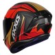 CAPACETE AXXIS DRAKEN VECTOR PRETO/VERMELHO/DOURADO FOSCO