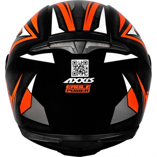 CAPACETE AXXIS EAGLE POWER - PRETO/LARANJA/CINZA