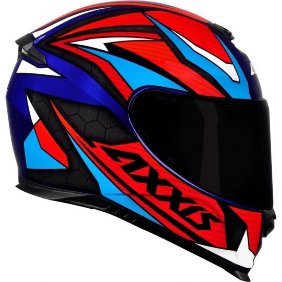 CAPACETE AXXIS EAGLE POWER - AZUL/VERMELHO