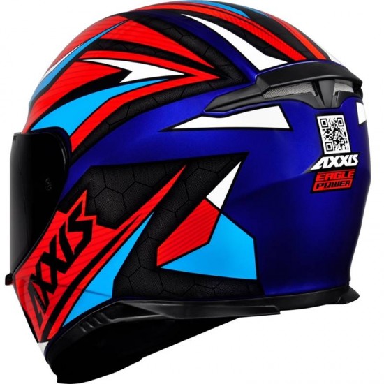 CAPACETE AXXIS EAGLE POWER - AZUL/VERMELHO