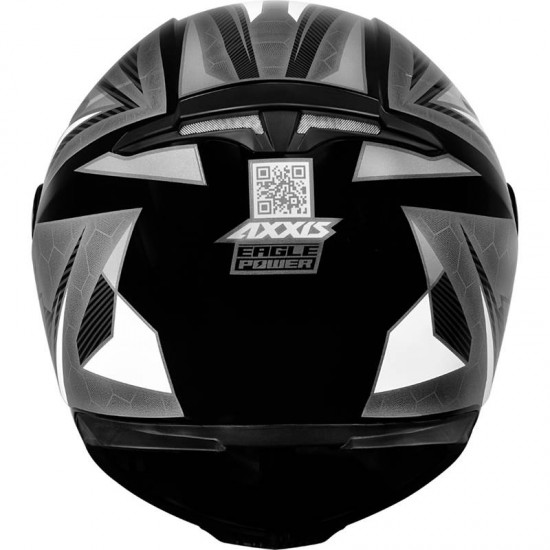 CAPACETE AXXIS EAGLE POWER - PRETO/CINZA/BRANCO