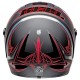 CAPACETE BELL ELIMINATOR HART LUCK PRETO/VERMELHO FOSCO