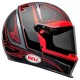 CAPACETE BELL ELIMINATOR HART LUCK PRETO/VERMELHO FOSCO