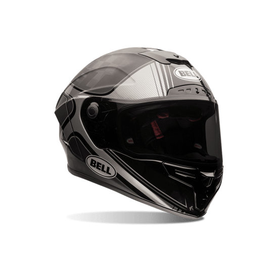 CAPACETE BELL PRO STAR TRACER BLACK/SILVER