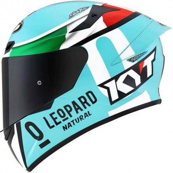 CAPACETE KYT TT COURSE  DALLA  PORTA LEOPARD ITALIA