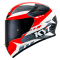 CAPACETE KYT TT COURSE GEAR PRETO VERMELHO