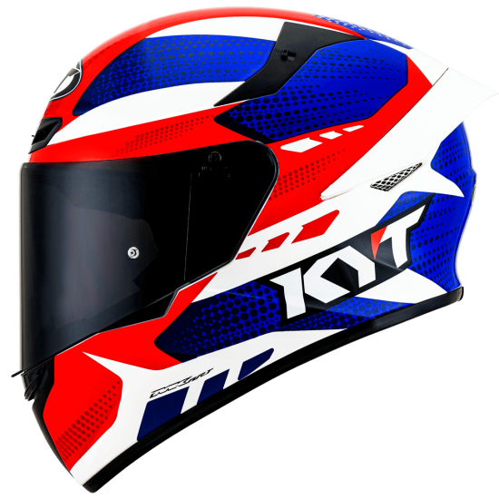 CAPACETE KYT TT COURSE GEAR AZUL VERMELHO