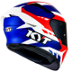 CAPACETE KYT TT COURSE GEAR AZUL VERMELHO