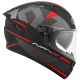 CAPACETE KYT NF-R LOGOS PRETO VERMELHO FOSCO