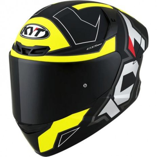 CAPACETE KYT TT COURSE ELECTRON PRETO/AMARELO FOSCO