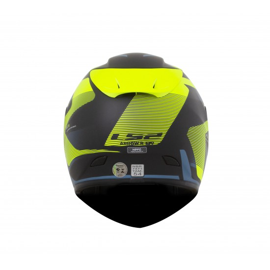 CAPACETE LS2 FF323 ARROW EVO COMPETE AZUL/AMARELO/PRETO FOSCO TRI COMPOSTO