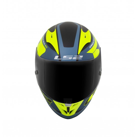 CAPACETE LS2 FF323 ARROW EVO COMPETE AZUL/AMARELO/PRETO FOSCO TRI COMPOSTO