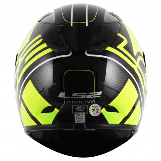 CAPACETE LS2 FF323 ARROW R ION PRETO/AMARELO - TRI COMPOSTO