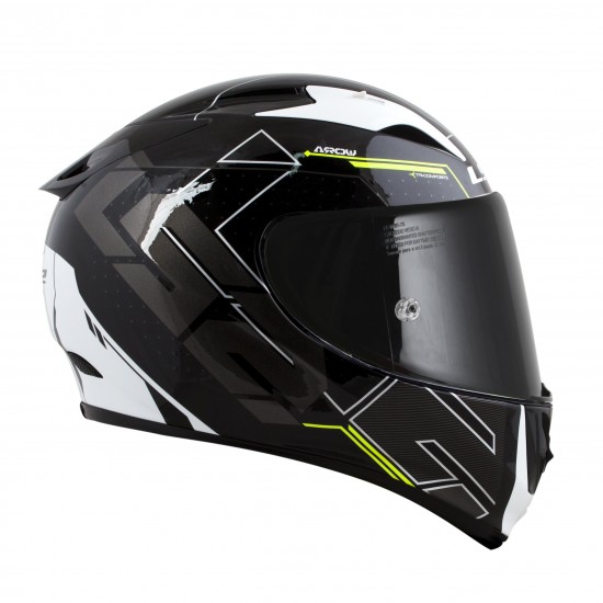 CAPACETE LS2 FF323 ARROW R TECHNO PRETO/CINZA/AMARELO FLUORESCENTE