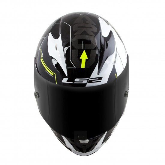 CAPACETE LS2 FF323 ARROW R TECHNO PRETO/CINZA/AMARELO FLUORESCENTE