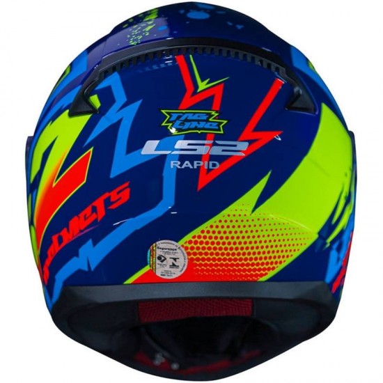 CAPACETE LS2 FF353 RAPID TAGLINE - AZUL/AMARELO/VERMELHO