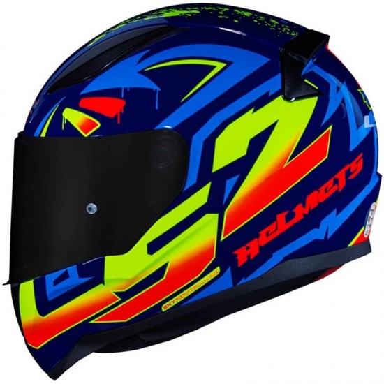 CAPACETE LS2 FF353 RAPID TAGLINE - AZUL/AMARELO/VERMELHO