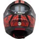 CAPACETE LS2 FF353 RAPID XTREET PRETO COM VERMELHO FOSCO