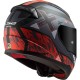 CAPACETE LS2 FF353 RAPID XTREET PRETO COM VERMELHO FOSCO