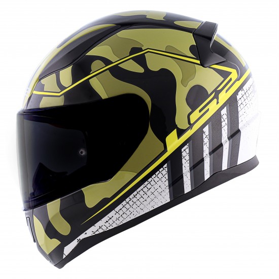 CAPACETE LS2 FF353 RAPID BRAVADO PRETO/ CAMUFLADO/ AMARELO