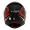 CAPACETE LS2 FF353 RAPID CROMO PRETO COM VERMELHO FOSCO